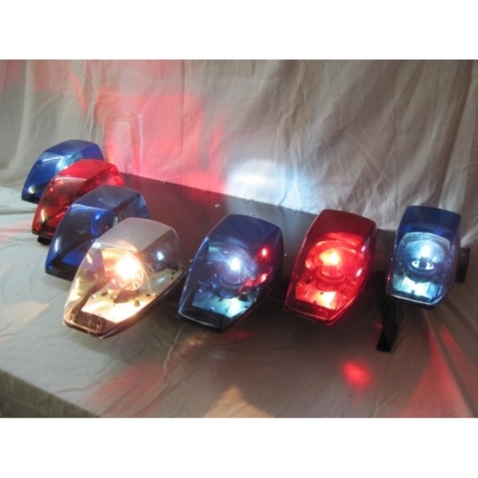 Rampa luminoasa in forma V - 6 rotoare si 1 lampa de lucru